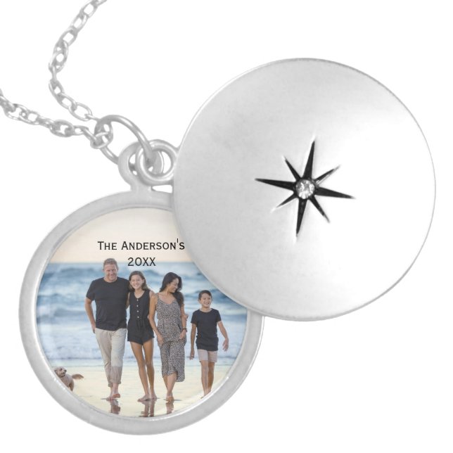 Photo Customize Personalize Gift for Her Locket Necklace (Front)