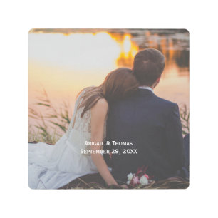 Photo Customize Personalize Wedding Metal Print