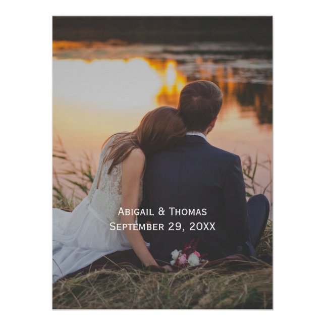 Photo Customize Personalize Wedding Picture  Poster (Front)