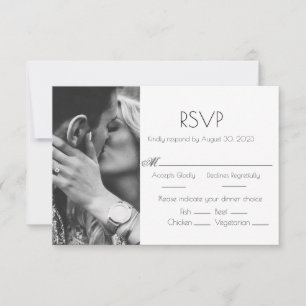Photo Customized Wedding RSVP Card