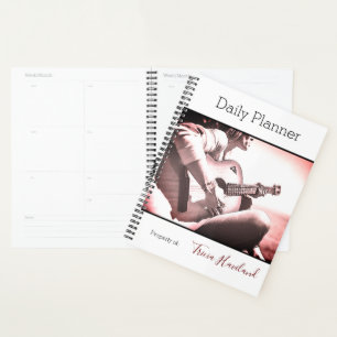 Photo Daily Planner Female Guitar Player HAMbWG