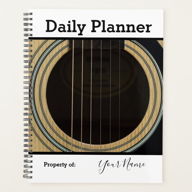 Photo Daily Planner Guitar Theme HAMbWG (Front)