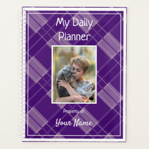 Photo Daily Planner Plaid Any Color HAMbyWG