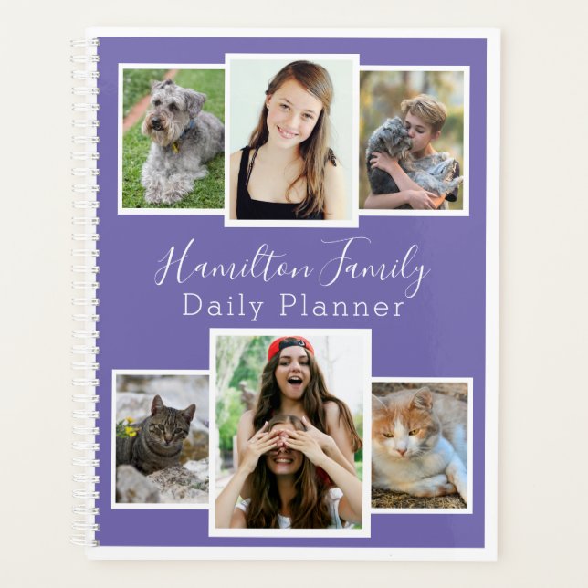 Photo Daily Planner - Purple Lavender HAMbyWG (Front)