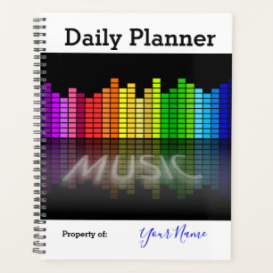 Photo Daily Planner Sound Bars Music Theme HAMbWG