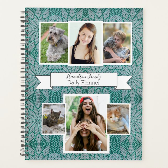 Photo Daily Planner with Crochet Design - HAMbWG (Front)