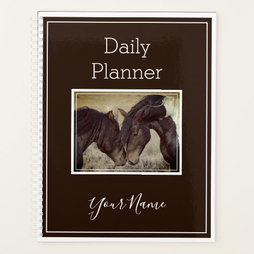 Photo Daily Planner with Horses _ HAMbWG