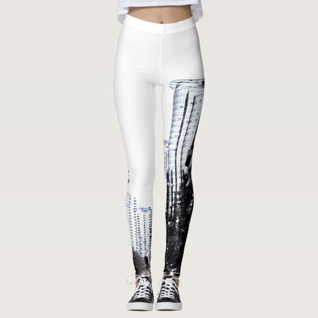 photo de ville la nuit leggings (Front)