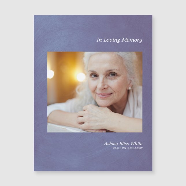 Photo Dear One Remember Blue Faux Metallic Effect (Front)