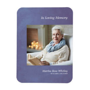 Photo Dear One Remember Faux Blue Metallic Effect Magnet