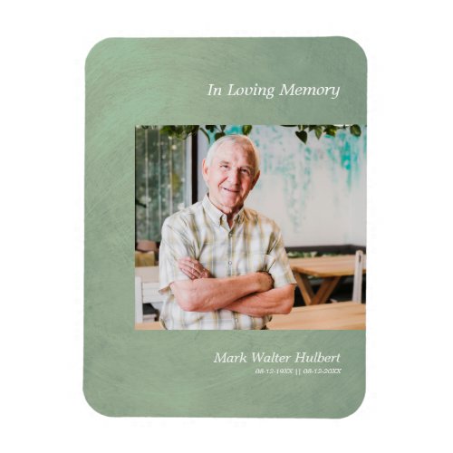 Photo Dear One Remember Faux Green Metallic Effect Magnet