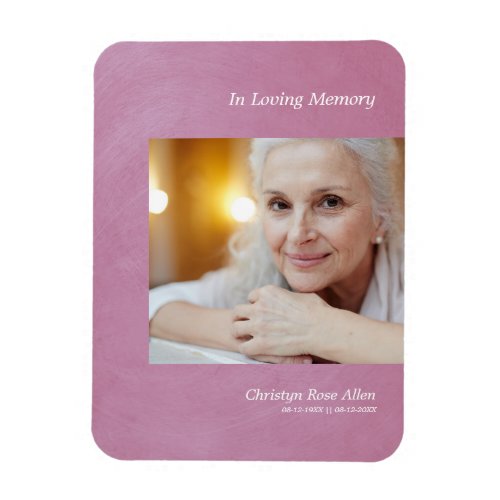 Photo Dear One Remember Mauve Faux Metallic Effect Magnet