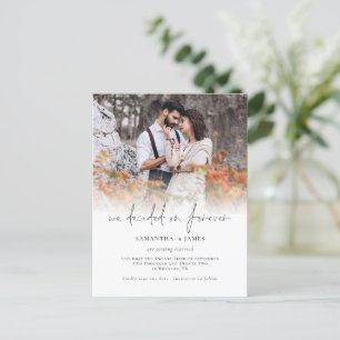 Photo Decided Forever Wedding Save the Date Postcard