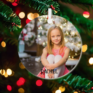 Photo Dickens Christmas Carolers Add Name Vintage Metal Ornament