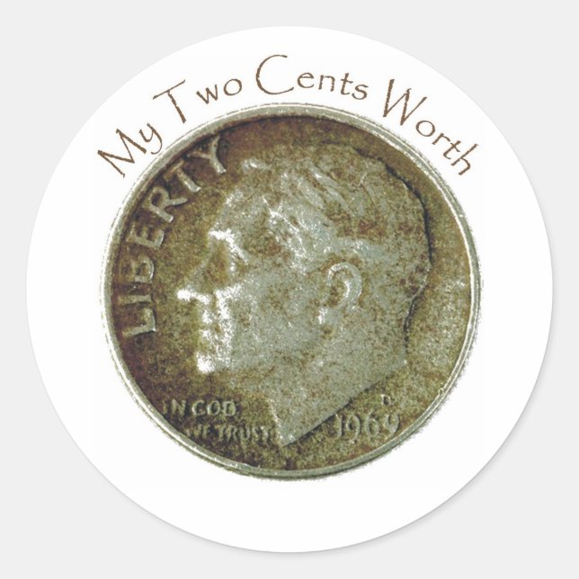 Photo Dime. Classic Round Sticker (Front)