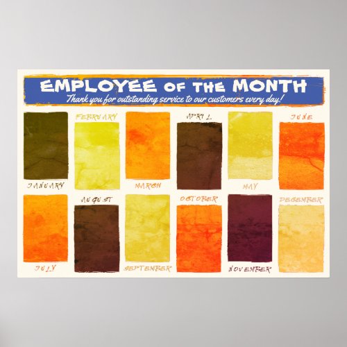 Photo display employee of the month recognition po poster