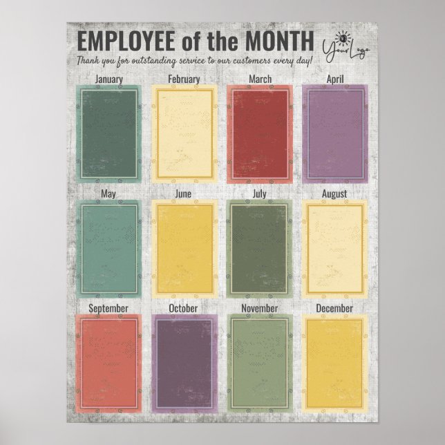 Photo display recognition employee of the month poster (Front)