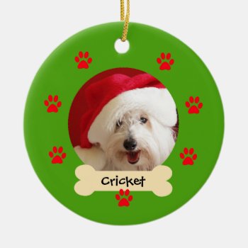 Photo Dog Christmas Ornament by ornamentsbyhenis at Zazzle