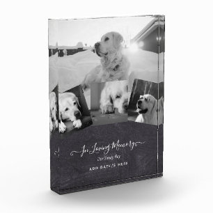 PHOTO Dog Memorial Gift- Pet Loss Keepsake Collage Block