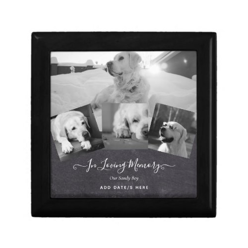 PHOTO Dog Memorial Gift_ Pet Loss Keepsake Collage Gift Box