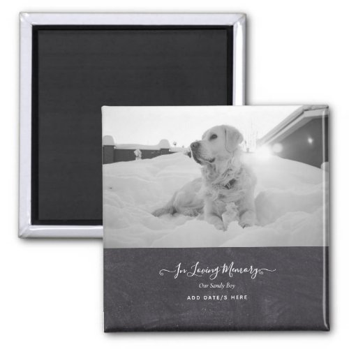 PHOTO Dog Memorial Gift_ Pet Loss Keepsake Collage Magnet