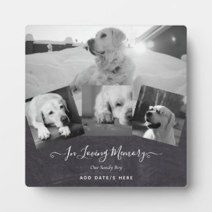 PHOTO Dog Memorial Gift- Pet Loss Keepsake Collage Plaque