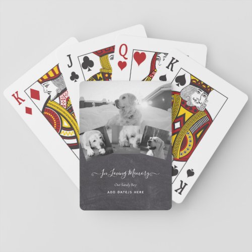 PHOTO Dog Memorial Gift_ Pet Loss Keepsake Collage Playing Cards