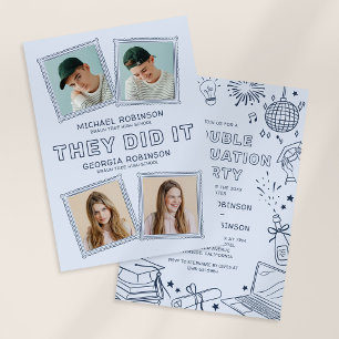 Photo Doodle Joint Graduation Invite Announcement