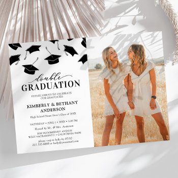 Photo Double Graduation Party Invitations by special_stationery at Zazzle