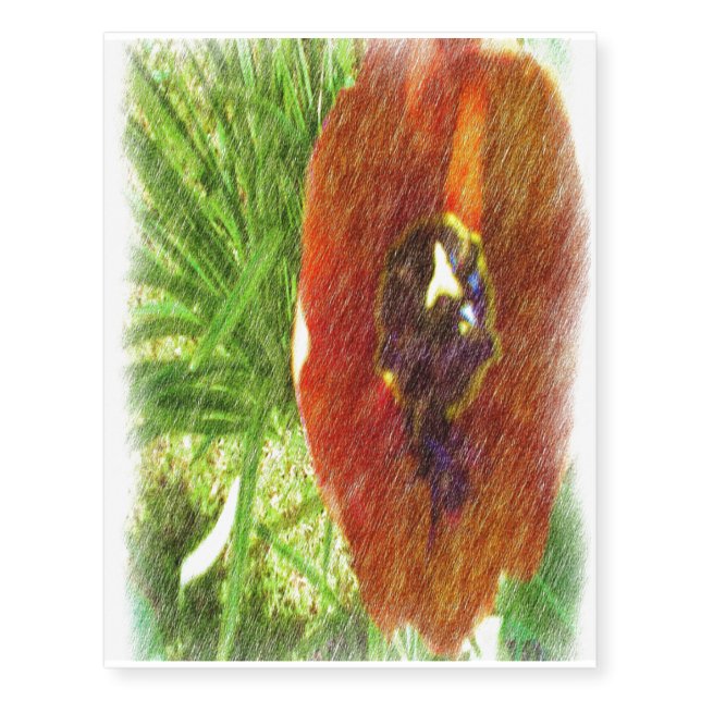Photo drawing tulips temporary tattoos (Front)