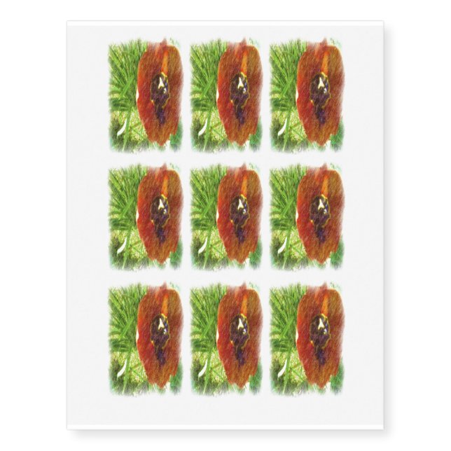 Photo drawing tulips temporary tattoos (Front)