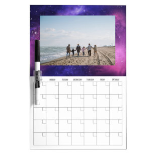 Photo Dry Erase Calendar with Outer Space Frame Board