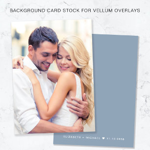 Photo Dusty Blue Background For Vellum Overlay Invitation