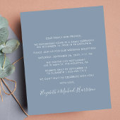 Photo Dusty Blue Wedding Reception Invitation