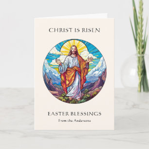 Photo Easter Blessings Religious Jesus Holiday Card