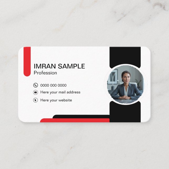 photo edating Business Card (Front)