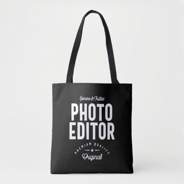 Photo Editor Job Title Gift Tote Bag (Front)