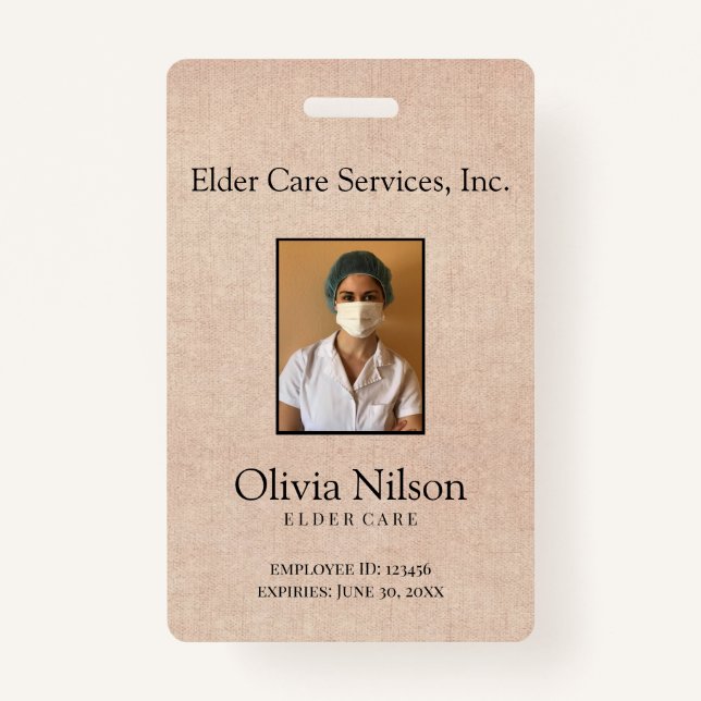 Photo Elder Care Badge (Front)