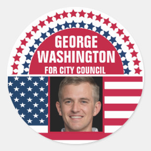 Photo Election Campaign Classic Round Sticker