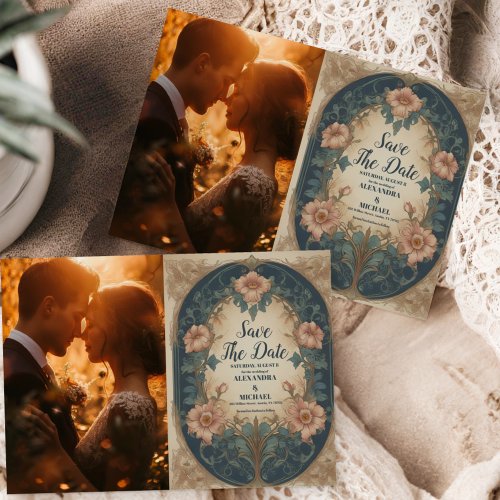 Photo Elegant Arch Art Nouveau Wedding Save The Date