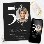 Photo Elegant Black White 50th Birthday Invitation<br><div class="desc">Photo Elegant Black White 50th Birthday Invitation. Embark on a journey of timeless celebration with our Classic Black and White milestone birthday invitation. The design exudes sophistication with a vintage flourish, blending classic charm seamlessly. Your cherished memories take center stage with the custom photo feature, adding a personal touch to...</div>