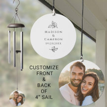 Photo Elegant Botanical Wedding Black White Leaves