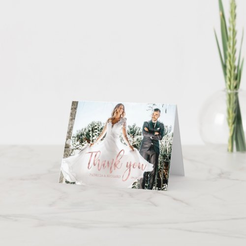 Photo Elegant Calligraphy Wedding Thank You