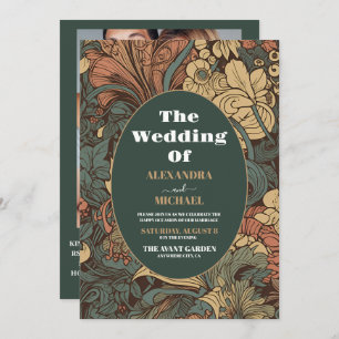 Photo Elegant Floral Art Nouveau Wedding Invitation