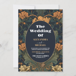 Photo Elegant Floral Art Nouveau Wedding Invitation