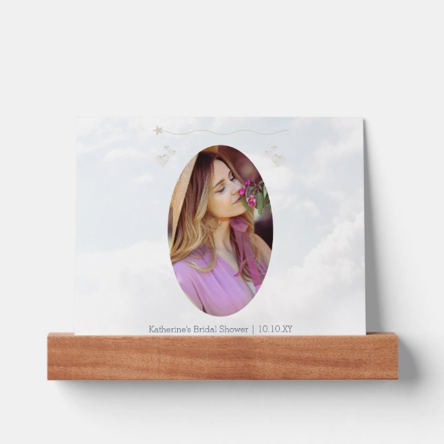 Photo Elegant Keepsake On Cloud Nine Bridal Shower Picture Ledge (Front)