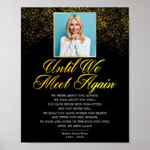 Photo Elegant Memorial Funeral Poem Sign