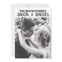 PHOTO ELEGANT MINIMALIST WEDDING INVITATION