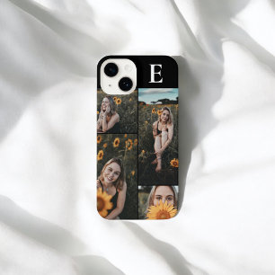 Photo Elegant Monogram Black iPhone 14 Case