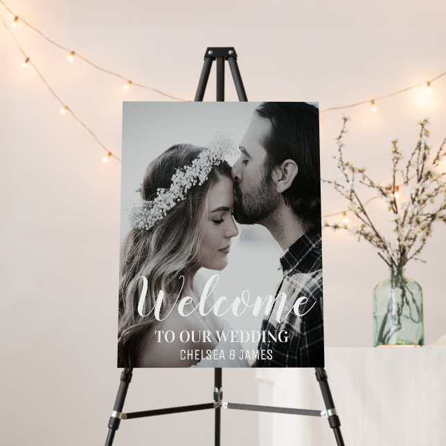 Photo Elegant Monogrammed Wedding Backdrop Custom Foam Board (In Situ (Stand))